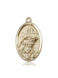 [4163KT] 14kt Gold Our Lady of la Salette Medal