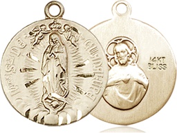 [4228KT] 14kt Gold Our Lady of Guadalupe Medal