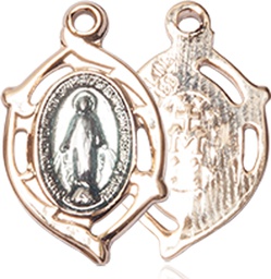 [4257MKT] 14kt Gold Miraculous Medal