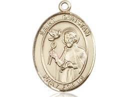 [7355GF] 14kt Gold Filled Saint Dunstan Medal