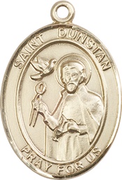 [7355GF] 14kt Gold Filled Saint Dunstan Medal
