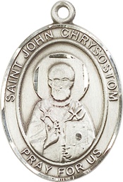 [7357SS] Sterling Silver Saint John Chrysostom Medal
