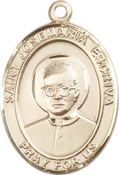 [7362GF] 14kt Gold Filled Saint Josemaria Escriva Medal