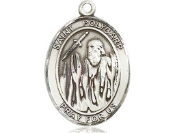 [7363SS] Sterling Silver Saint Polycarp of Smyrna Medal