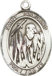 [7363SS] Sterling Silver Saint Polycarp of Smyrna Medal