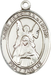 [7365SS] Sterling Silver Saint Frances of Rome Medal