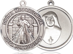 [7366RDSPSS] Sterling Silver Divina Misericordia Medal