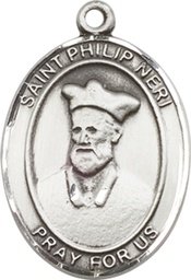[7369SS] Sterling Silver Saint Philip Neri Medal