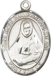 [7371SS] Sterling Silver Saint Rose Philippine Medal