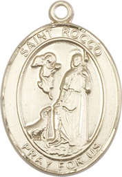 [7377GF] 14kt Gold Filled Saint Rocco Medal