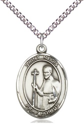 [7380SS/24SS] Sterling Silver Saint Regis Pendant on a 24 inch Sterling Silver Heavy Curb chain