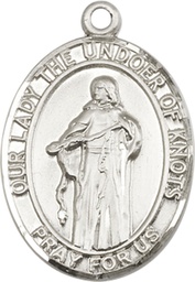 [7383SS] Sterling Silver Our Lady of Knots Medal