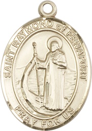 [7385GF] 14kt Gold Filled Saint Raymond of Penafort Medal