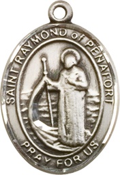 [7385SS] Sterling Silver Saint Raymond of Penafort Medal