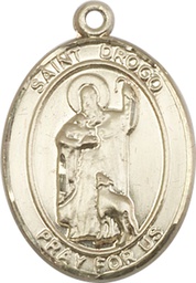 [7386GF] 14kt Gold Filled Saint Drogo Medal