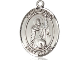 [7386SS] Sterling Silver Saint Drogo Medal