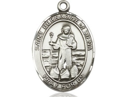 [7387SS] Sterling Silver Saint Bernadine of Sienna Medal