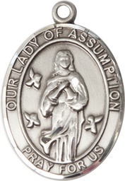 [7388SS] Sterling Silver Our Lady of Assumption Medal