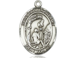 [7394SS] Sterling Silver Paul the Hermit Medal