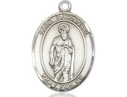 [7398SS] Sterling Silver Saint Nathanael Medal