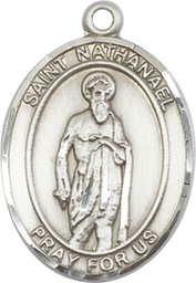 [7398SS] Sterling Silver Saint Nathanael Medal
