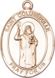 [7399GF] 14kt Gold Filled Saint Columbkille Medal