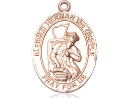 [7403GF] 14kt Gold Filled Blessed Herman the Cripple Medal