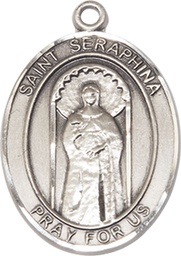 [7405SS] Sterling Silver Saint Seraphina Medal
