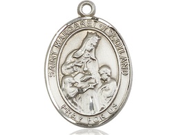 [7407SS] Sterling Silver Saint Margaret of Scotland Medal