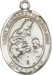 [7407SS] Sterling Silver Saint Margaret of Scotland Medal