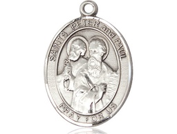 [7410SS] Sterling Silver Saint Peter St Paul Medal