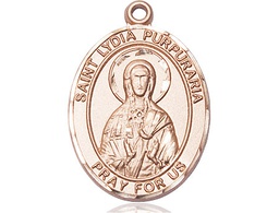 [7411GF] 14kt Gold Filled Saint Lydia Purpuraria Medal