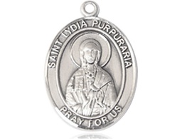 [7411SS] Sterling Silver Saint Lydia Purpuraria Medal
