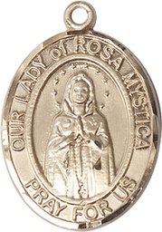 [7413GF] 14kt Gold Filled Our Lady of Rosa Mystica Medal