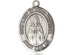 [7413SS] Sterling Silver Our Lady of Rosa Mystica Medal