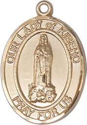 [7414GF] 14kt Gold Filled Our Lady of Kibeho Medal