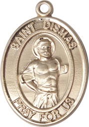 [7418GF] 14kt Gold Filled Saint Dismas Medal