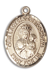 [7421GF] 14kt Gold Filled Our Lady of Czestochowa Medal