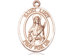 [7422GF] 14kt Gold Filled Saint Lucy Medal
