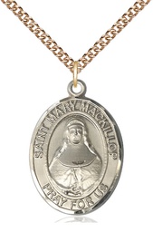 [7425GF/24GF] 14kt Gold Filled Saint Mary Mackillop Pendant on a 24 inch Gold Filled Heavy Curb chain