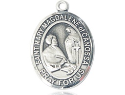 [7429SS] Sterling Silver Saint Mary Magdalene of Canossa Medal