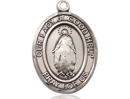 [7431SS] Sterling Silver Our Lady Of Good Help Medal