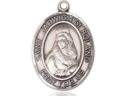 [7434SS] Sterling Silver Saint Jadwiga of Poland Medal