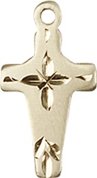 [2527GF] 14kt Gold Filled Cross Medal