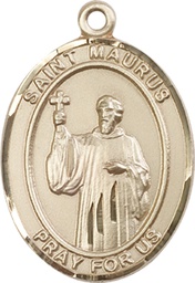 [7241GF] 14kt Gold Filled Saint Maurus Medal