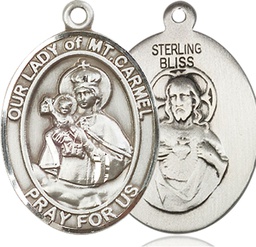 [7243SS] Sterling Silver Our Lady of Mount Carmel Medal