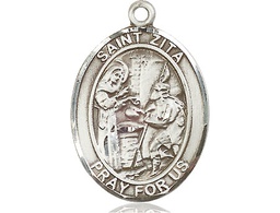 [7244SS] Sterling Silver Saint Zita Medal