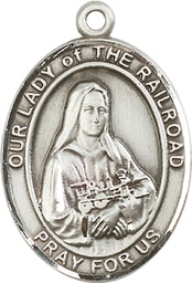 [7247SS] Sterling Silver Our Lady of the Railroad Medal