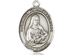 [7247SS] Sterling Silver Our Lady of the Railroad Medal