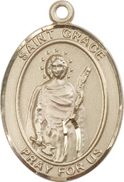 [7255GF] 14kt Gold Filled Saint Grace Medal